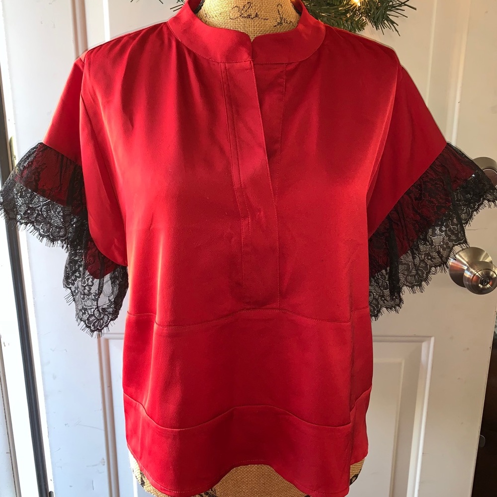 Guess Lace Sleeve Blouse 🥀